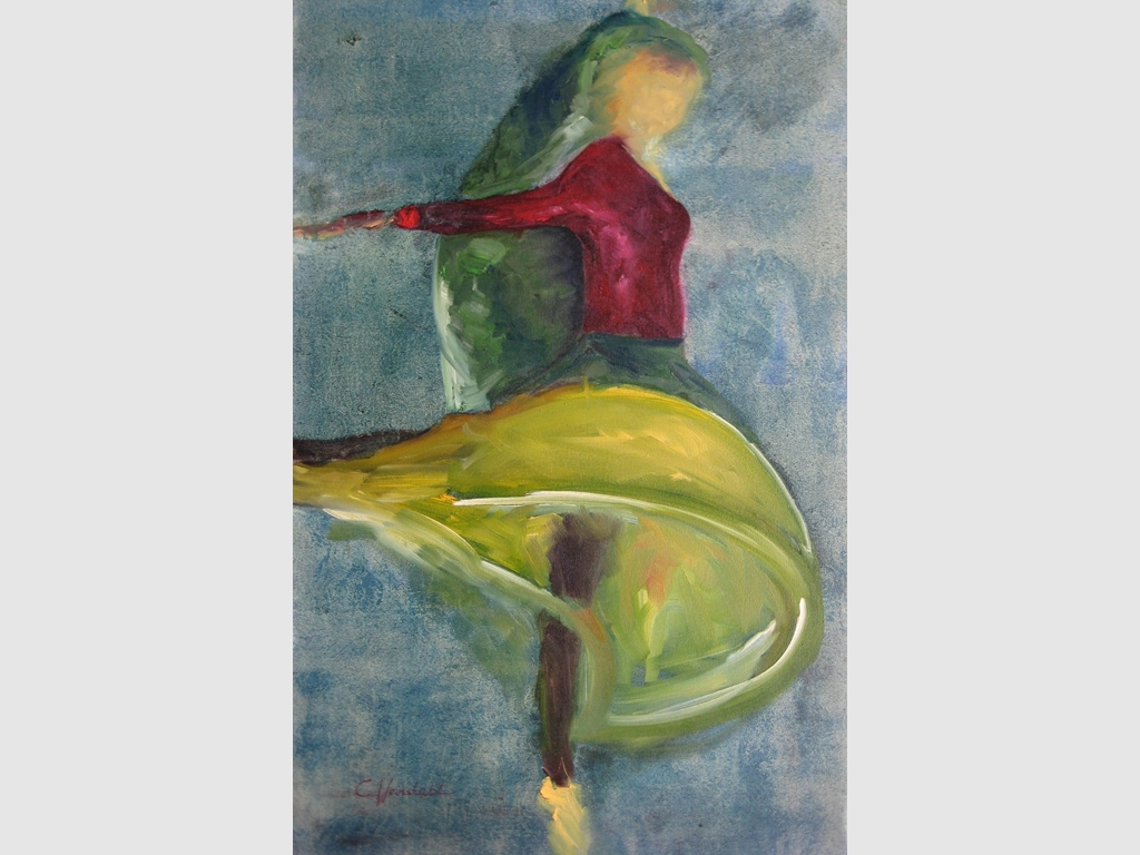 Dancer, oil on canvas 100x60cm